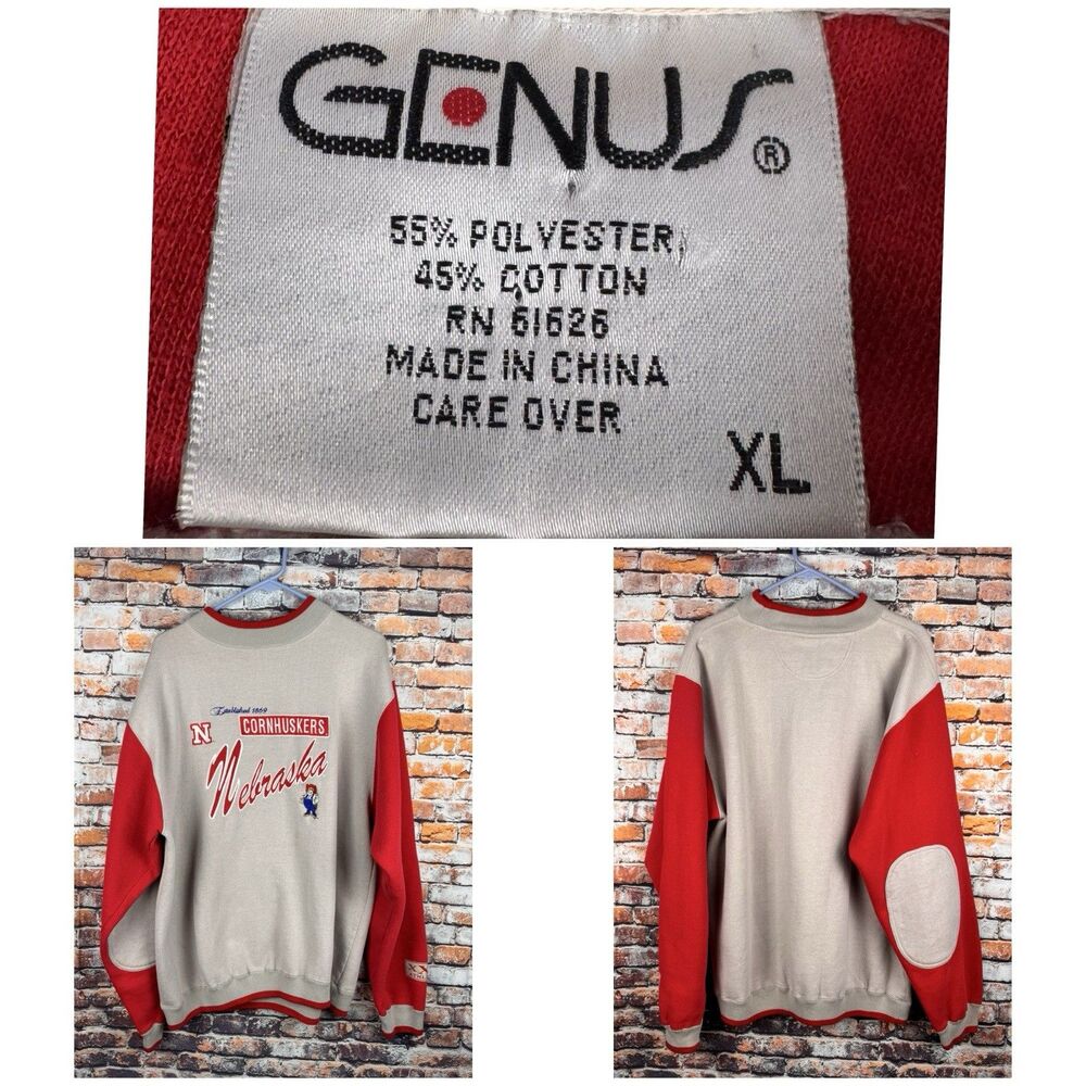 Vintage Genus Nebrask Cornhuskers Herbie Husker Sweater XXL Athletic